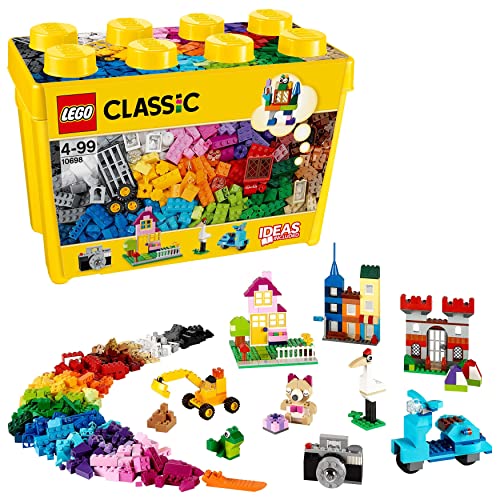 LEGO 10698 Classic Fantasiklosslåda Stor, Klassisk Byggleksak, LEGO Förvaringslåda, Byggklossar